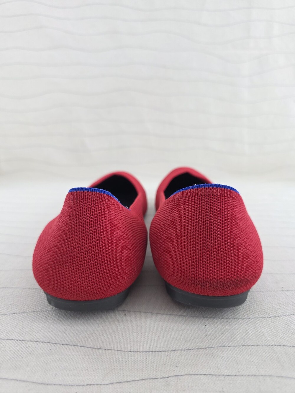 Rothys Womens The Flat Red Knit Washable Slip On Ballet Flats Shoes Size 10.5 - Picture 5 of 14